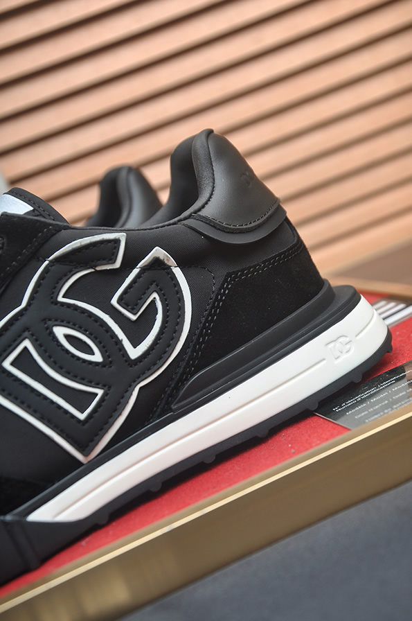 ドルチェ&ガッバーナ DGロゴ スエード レザー スニーカー ブラック ホワイト shoes683 - 画像 (9)