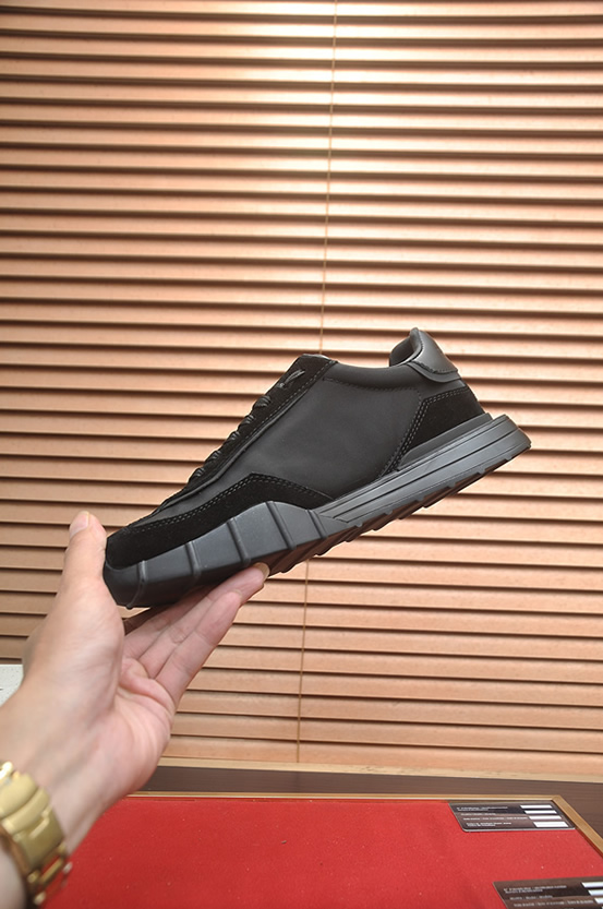 ドルチェ&ガッバーナ DGロゴ スエード レザー スニーカー オールブラック shoes684 - 画像 (5)
