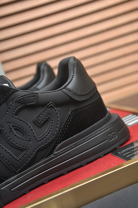 ドルチェ&ガッバーナ DGロゴ スエード レザー スニーカー オールブラック shoes684 - 画像 (9)