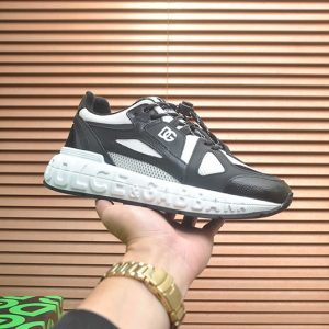 ドルチェ＆ガッバーナ スピードスター メッシュ レザー スニーカー ブラック ホワイト shoes687