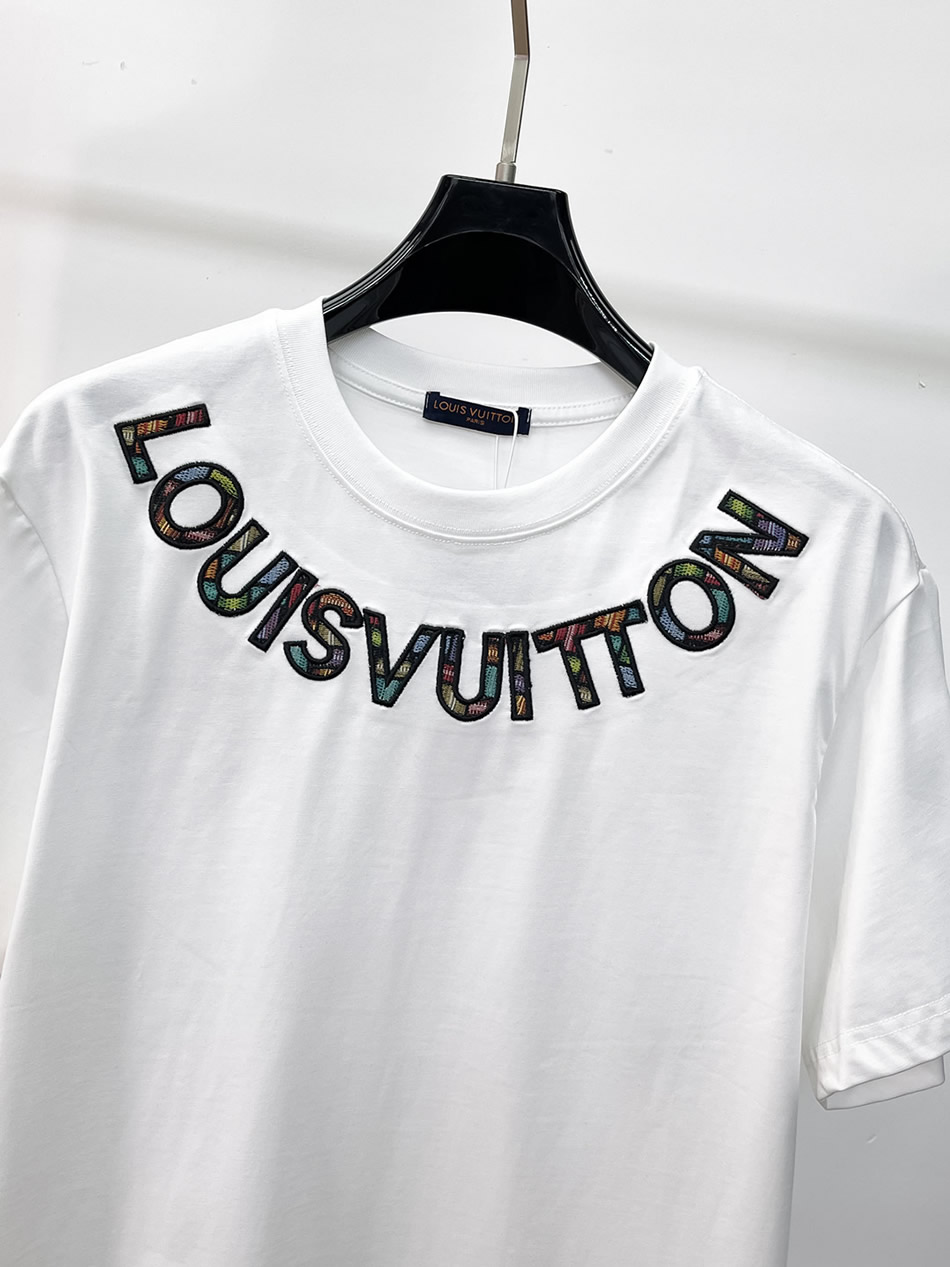 ルイ・ヴィトン アーチロゴ マルチカラー 半袖 Tシャツ ホワイト FS575 - 画像 (3)