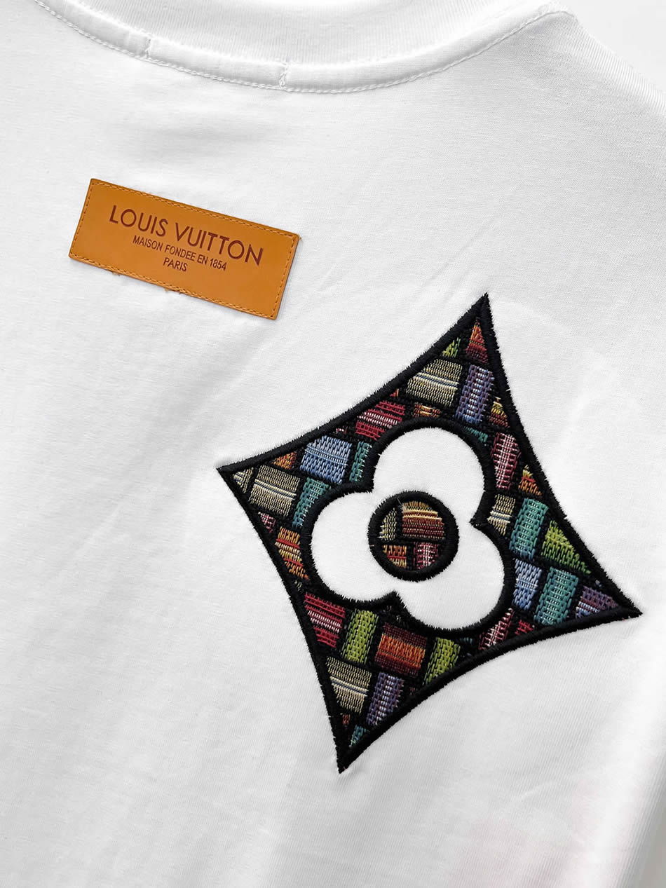 ルイ・ヴィトン アーチロゴ マルチカラー 半袖 Tシャツ ホワイト FS575 - 画像 (5)