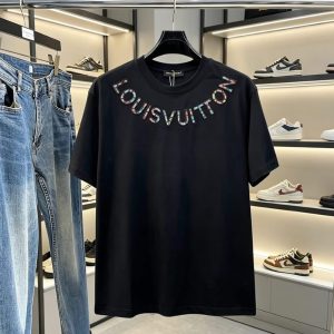 ルイ・ヴィトン アーチロゴ マルチカラー 半袖 Tシャツ ブラック FS576