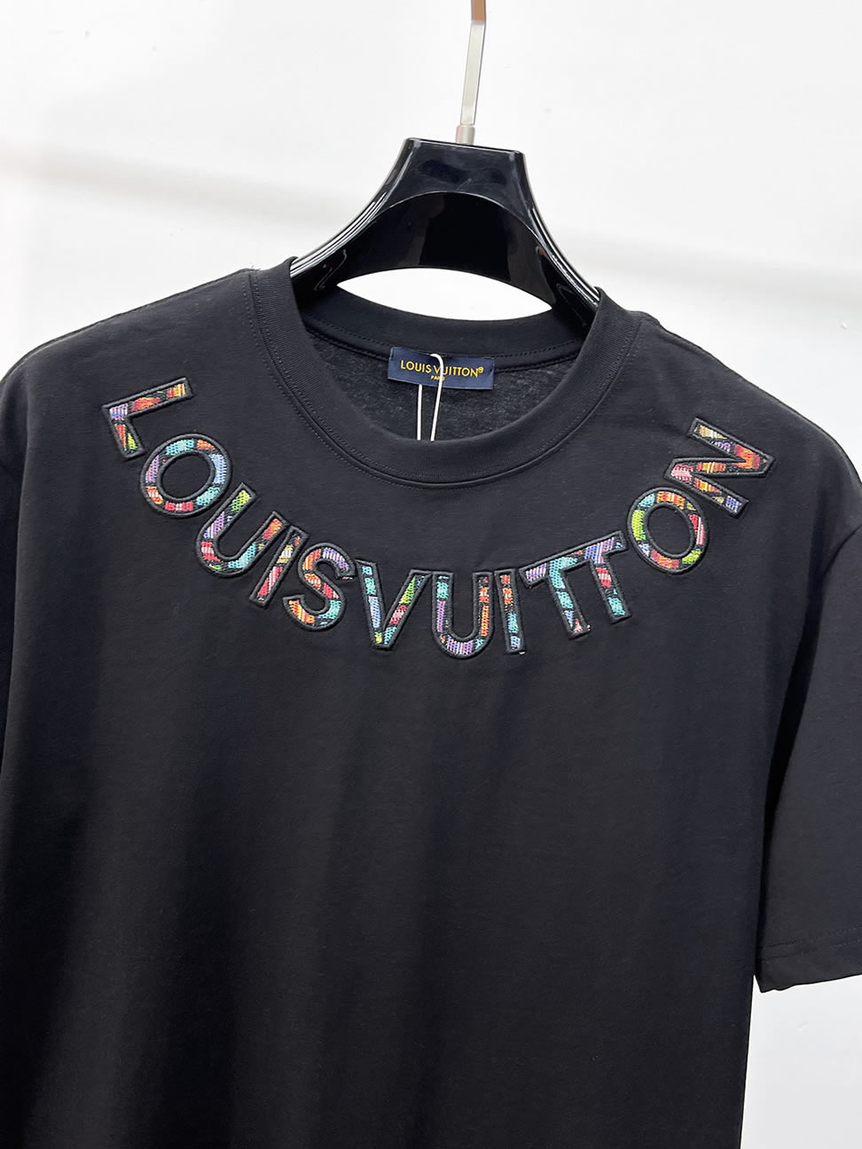 ルイ・ヴィトン アーチロゴ マルチカラー 半袖 Tシャツ ブラック FS576 - 画像 (3)
