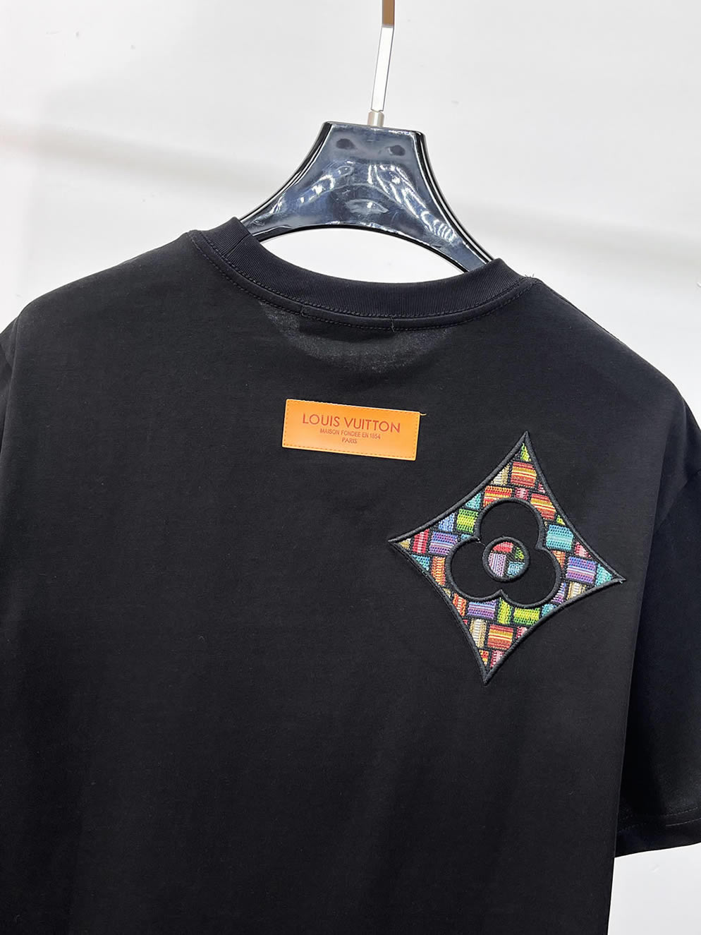 ルイ・ヴィトン アーチロゴ マルチカラー 半袖 Tシャツ ブラック FS576 - 画像 (4)