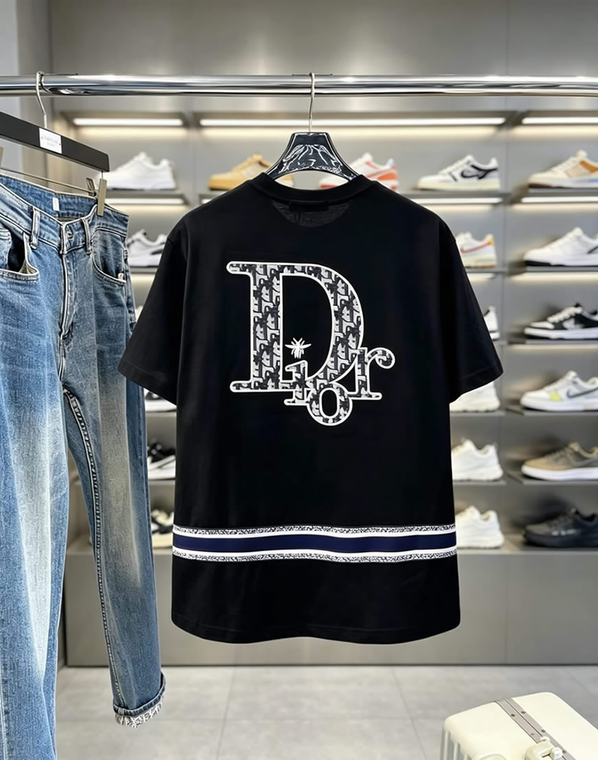 ディオール BEE刺繍 半袖 Tシャツ ブラック FS579 - 画像 (2)