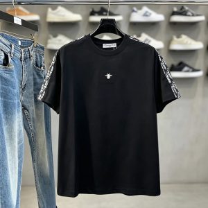 ディオール オブリーク テープ&BEE刺繍 半袖 Tシャツ ブラック FS581