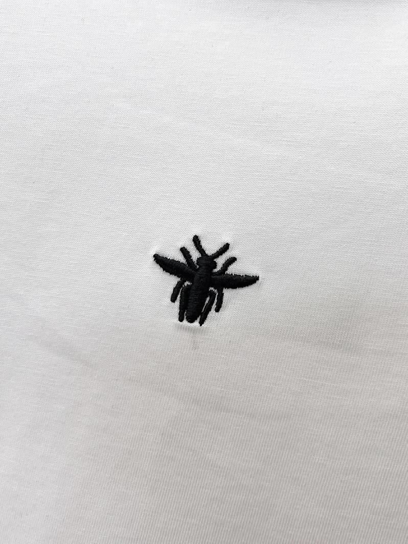 ディオール オブリーク テープ&BEE刺繍 半袖 Tシャツ ホワイト FS582 - 画像 (9)