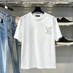 ルイ・ヴィトン LVイニシャル スポット柄 半袖 Tシャツ ホワイト FS585