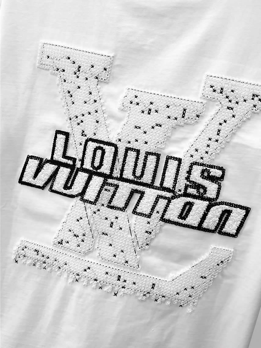 ルイ・ヴィトン LVイニシャル スポット柄 半袖 Tシャツ ホワイト FS585 - 画像 (6)