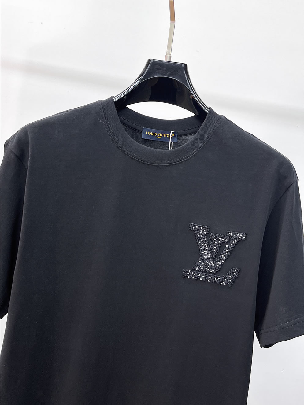 ルイ・ヴィトン LVイニシャル スポット柄 半袖 Tシャツ ブラック FS586 - 画像 (3)