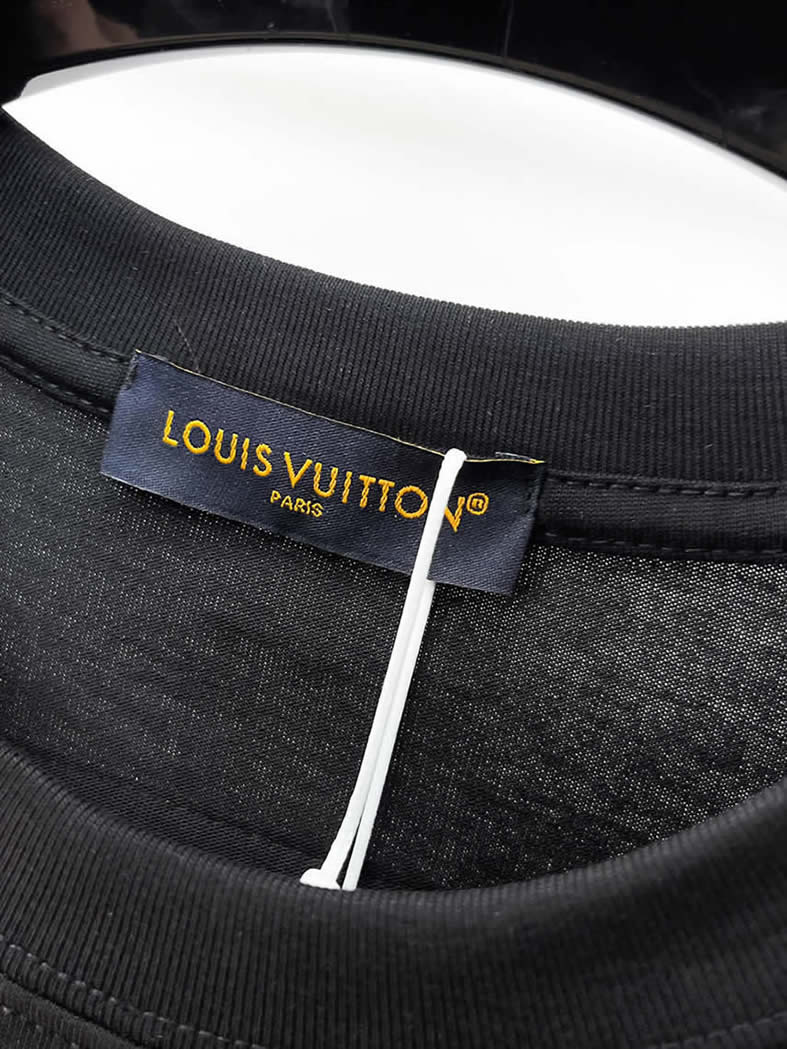 ルイ・ヴィトン LVイニシャル ラインストーン 半袖 Tシャツ ブラック FS589 - 画像 (8)
