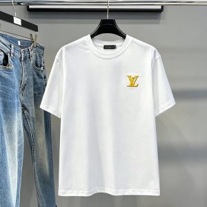 ルイ・ヴィトン LVイニシャル 立体刺繍 半袖 Tシャツ ホワイト FS591