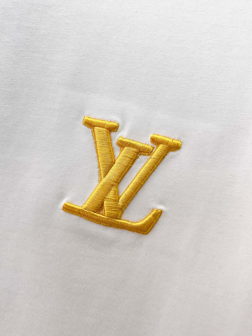 ルイ・ヴィトン LVイニシャル 立体刺繍 半袖 Tシャツ ホワイト FS591 - 画像 (12)