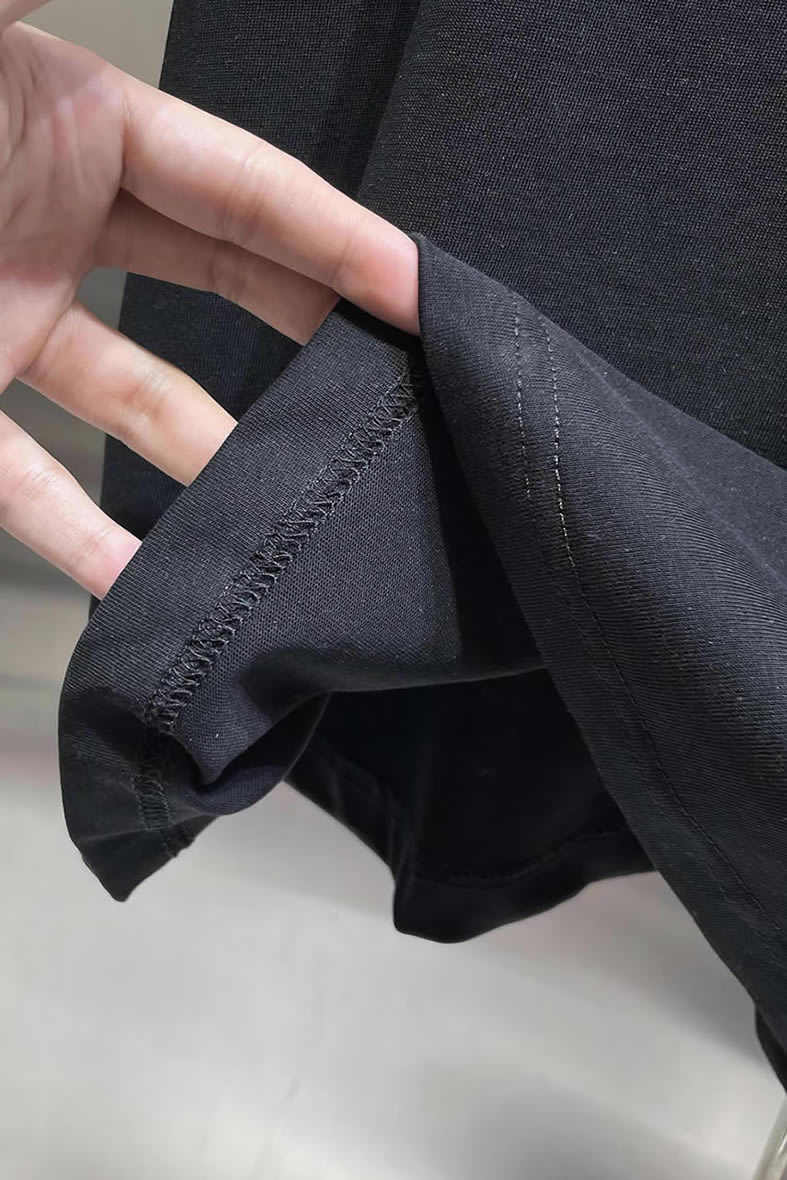 モンクレール マウンテン&パームツリー ロゴ刺繍 半袖 Tシャツ ブラック FS599 - 画像 (10)