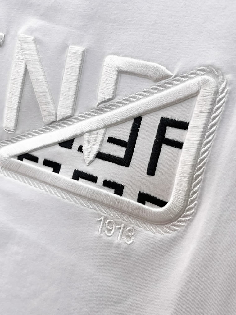 フェンディ モンスターアイ FFパターン 刺繍 半袖 Tシャツ ホワイト FS606 - 画像 (6)