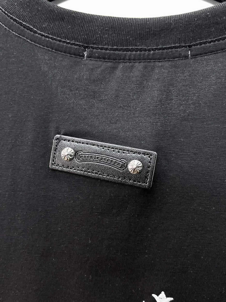 クロムハーツ フローラルクロス マルチカラー ミニプラス 刺繍 半袖 Tシャツ ブラック FS615 - 画像 (10)