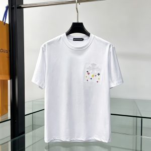 クロムハーツ フローラルクロス マルチカラー ミニプラス 刺繍 半袖 Tシャツ ホワイト FS621