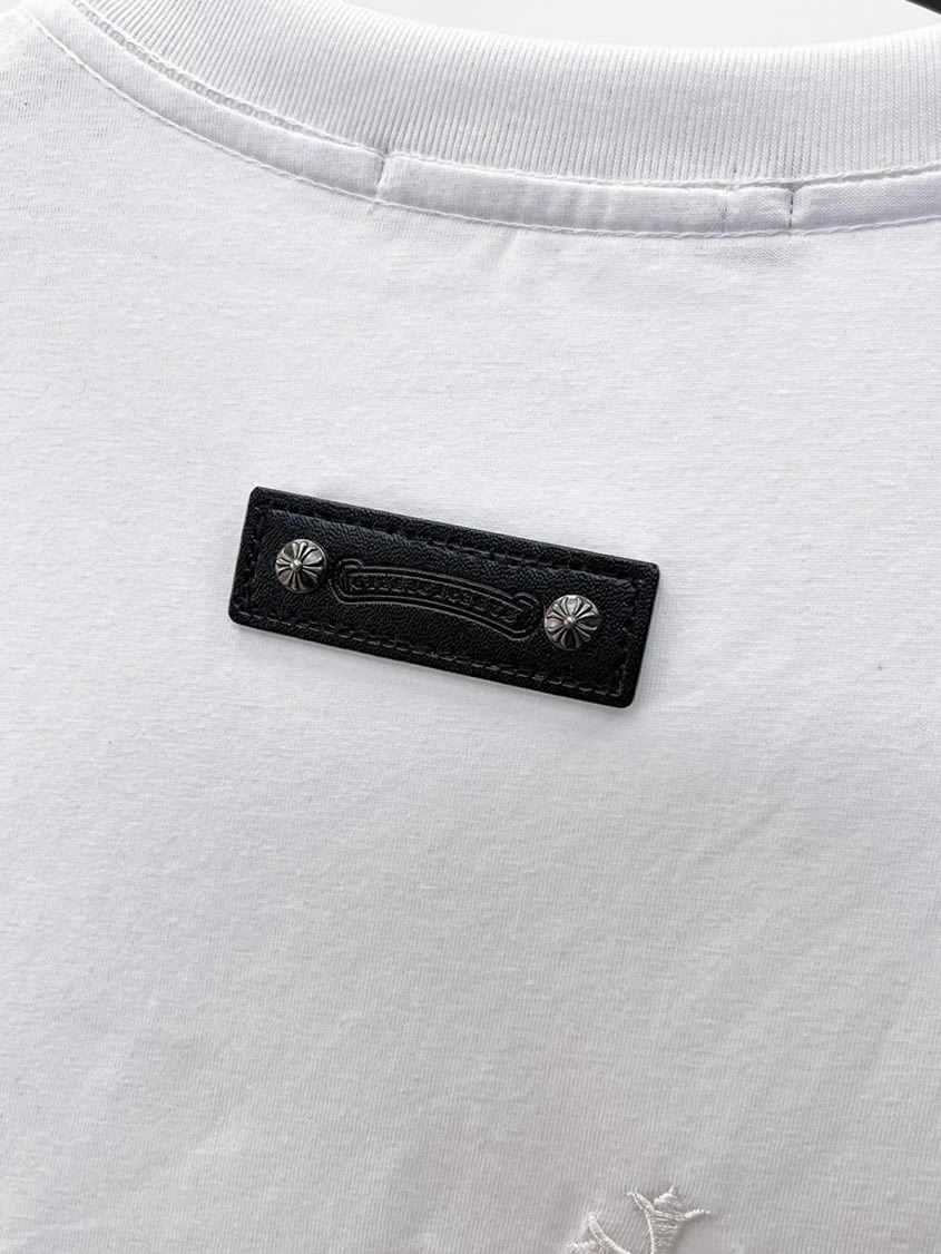 クロムハーツ フローラルクロス マルチカラー ミニプラス 刺繍 半袖 Tシャツ ホワイト FS621 - 画像 (11)
