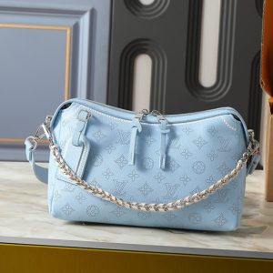 ルイ・ヴィトン モノグラム マヒナ 2WAY ショルダーバッグ ライトブルー M29317