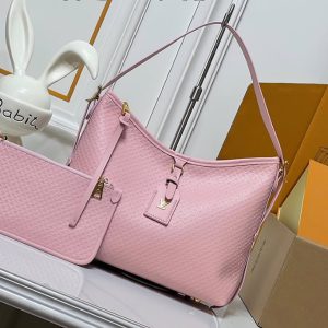 ルイ・ヴィトン モノグラム マヒナ セレネ ホーボー ショルダーバッグ ピンク M24141
