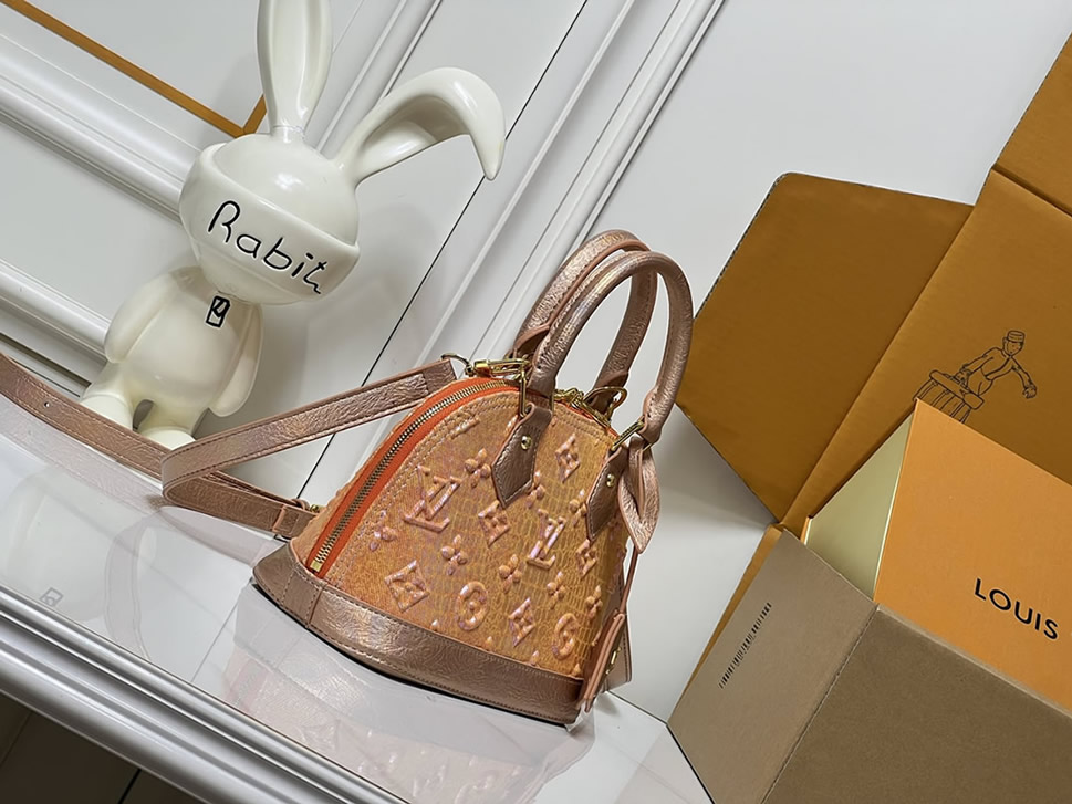 ルイ・ヴィトン モノグラム アルファ アルマ BB 2WAY ハンドバッグ ピンクゴールド オーロラ M90611 - 画像 (2)