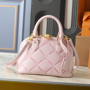 ルイ・ヴィトン モノグラム・アンプラント ナノ・アルマ ハンドバッグ ピンク M28458