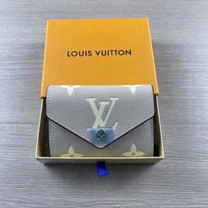 ルイ・ヴィトン モノグラム・アンプラント ポルトフォイユ・ヴィクトリーヌ 財布 ライトグレー M80086