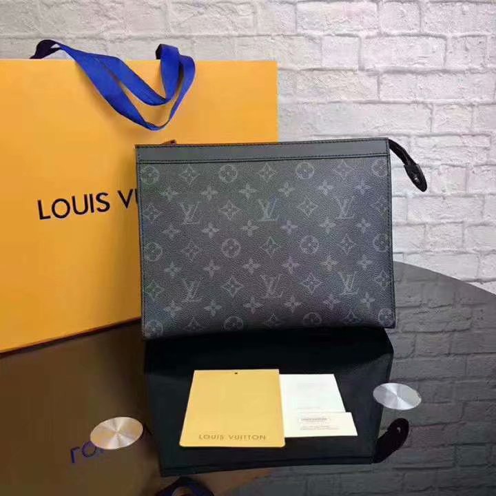 ルイ・ヴィトン モノグラム・エクリプス ポシェット・ヴォワヤージュ MM クラッチバッグ モノグラム・エクリプス M61692