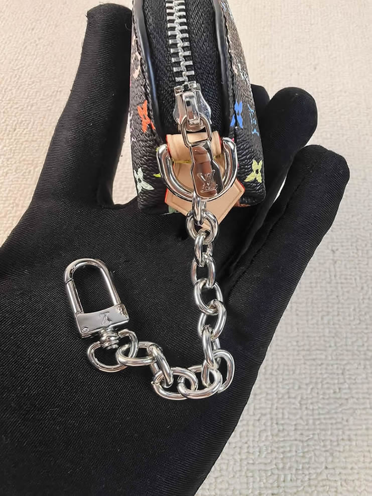 ルイ・ヴィトン モノグラム・マルチカラー マイクロ・ポシェット・アクセソワール ポーチ ノワール M25694 - 画像 (6)