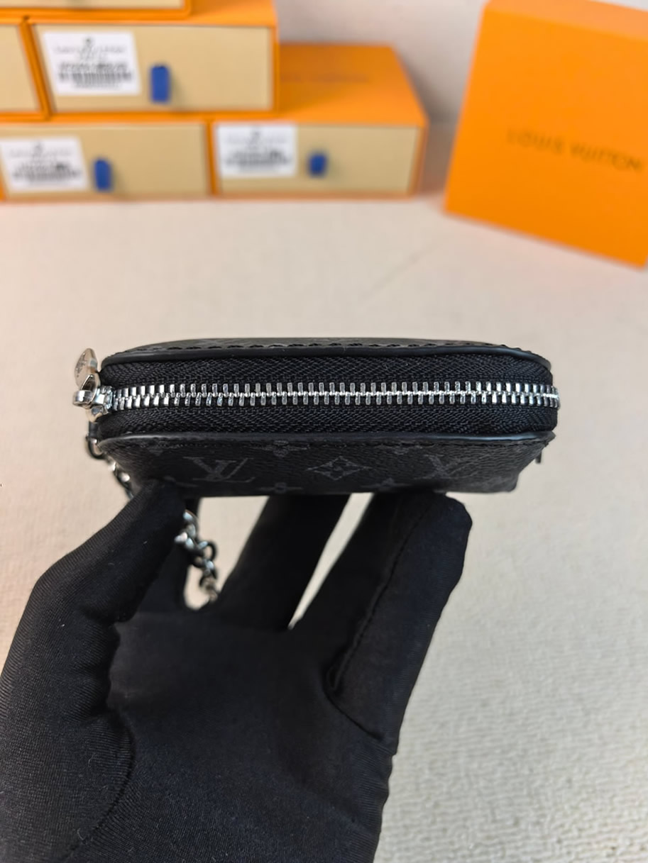 ルイ・ヴィトン モノグラム・エクリプス マイクロ・ポシェット・アクセソワール ポーチ シルバー金具 M25694 - 画像 (2)
