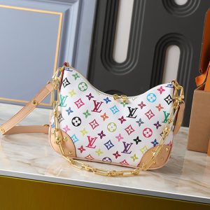 ルイ・ヴィトン モノグラム・マルチカラー キャリーオール NM PM ショルダー ハンドバッグ ブロン M25827