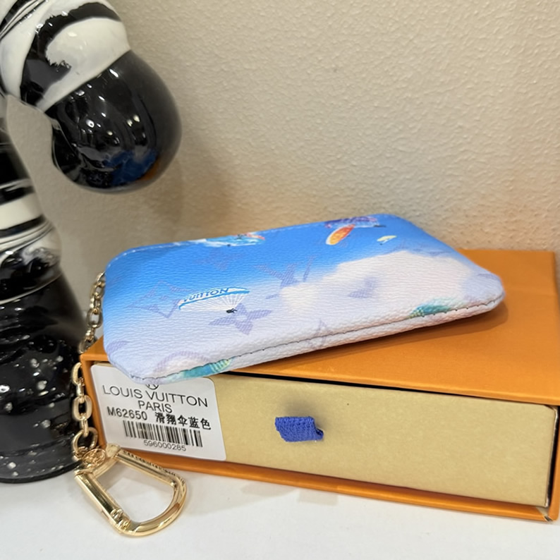 ルイ・ヴィトン モノグラム ポシェット・クレ コインケース 天空ブルー M62650 - 画像 (3)