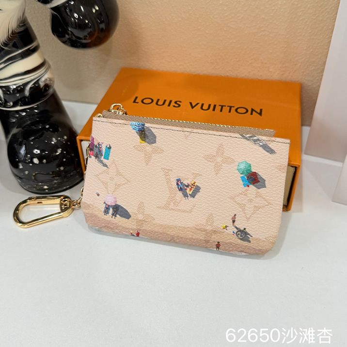 ルイ・ヴィトン モノグラム ポシェット・クレ コインケース ベージュ M62650
