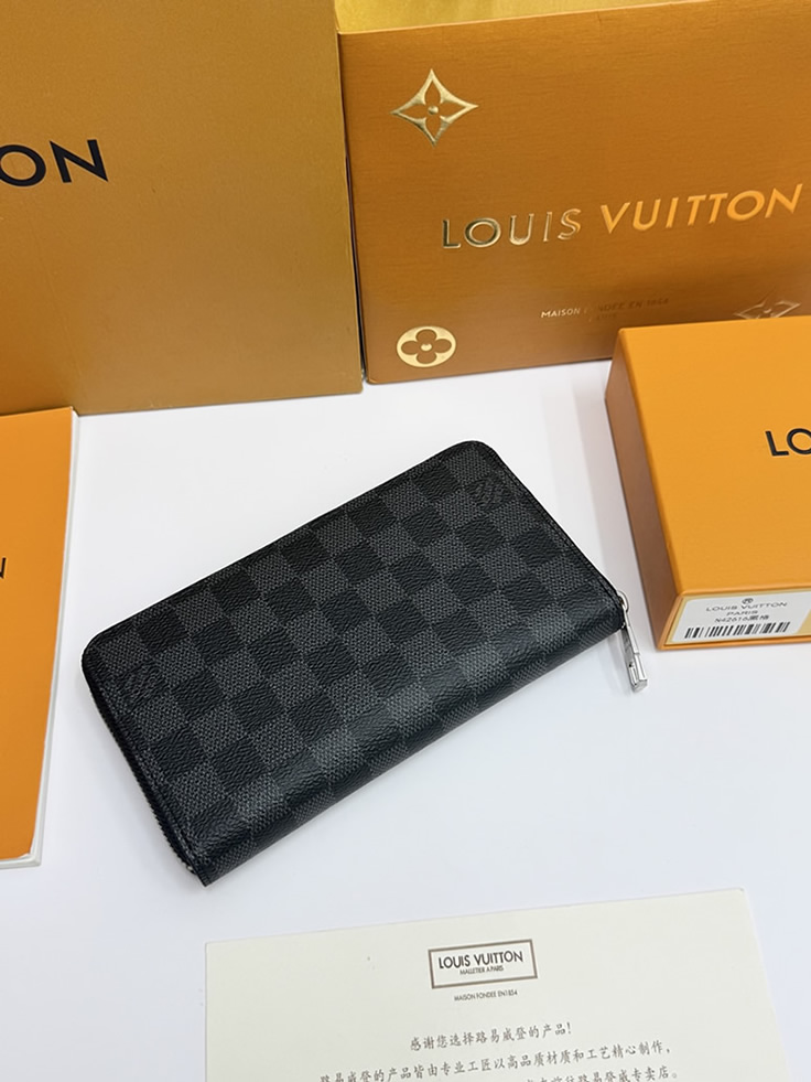 ルイ・ヴィトン ダミエ・グラフィット ジッピーウォレット・ヴェルティカル 長財布 M42616 - 画像 (2)