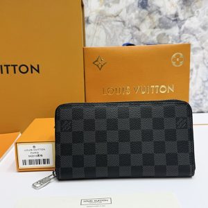 ルイ・ヴィトン ダミエ・グラフィット ジッピーウォレット・ヴェルティカル 長財布 M42616
