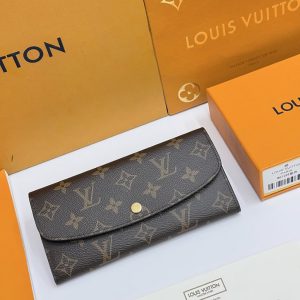 ルイ・ヴィトン モノグラム ポルトフォイユ・エミリー 長財布 ブラウン M61289