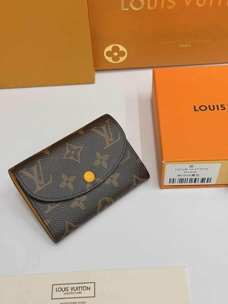 ルイ・ヴィトン モノグラム ポルトフォイユ・ヴィクトリーヌ 三つ折り財布 ジョーヌ M41939 - 画像 (2)