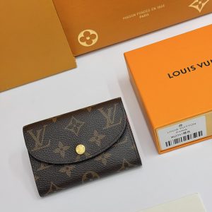 ルイ・ヴィトン モノグラム ポルトフォイユ・ロザリ ミニ財布 コクリコ/オレンジ M62361