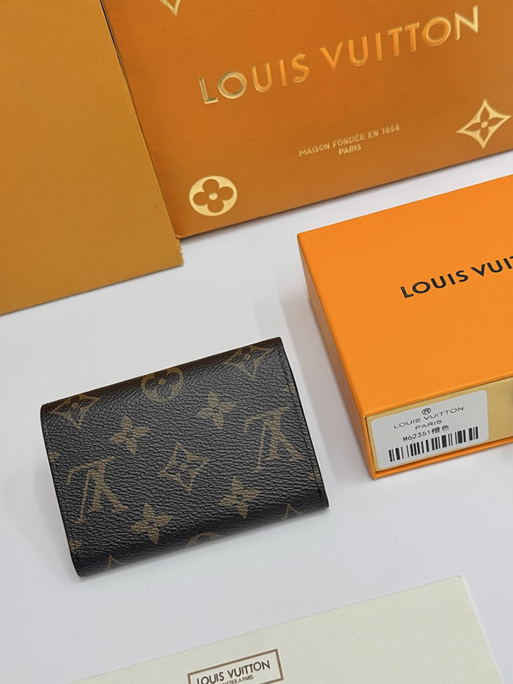 ルイ・ヴィトン モノグラム ポルトフォイユ・ロザリ ミニ財布 コクリコ/オレンジ M62361 - 画像 (3)