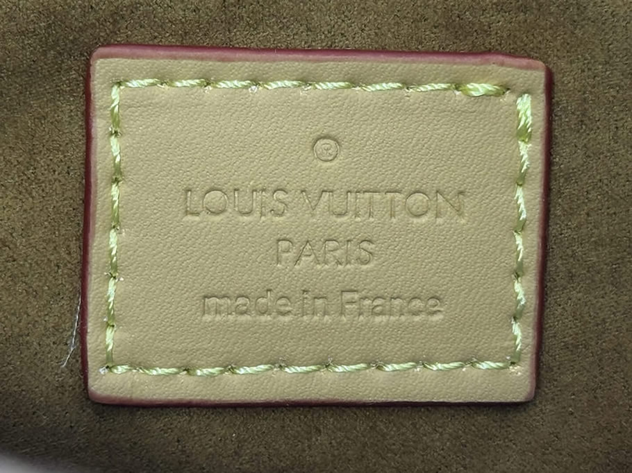 ルイ・ヴィトン オンザゴー MM 2WAY トートバッグ パール刺繍 ポーチ付き ブルー M47373 - 画像 (9)