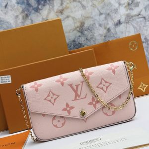 ルイ・ヴィトン モノグラム・アンプラント ポシェット・フェリシー チェーンショルダーバッグ ピンク M82610