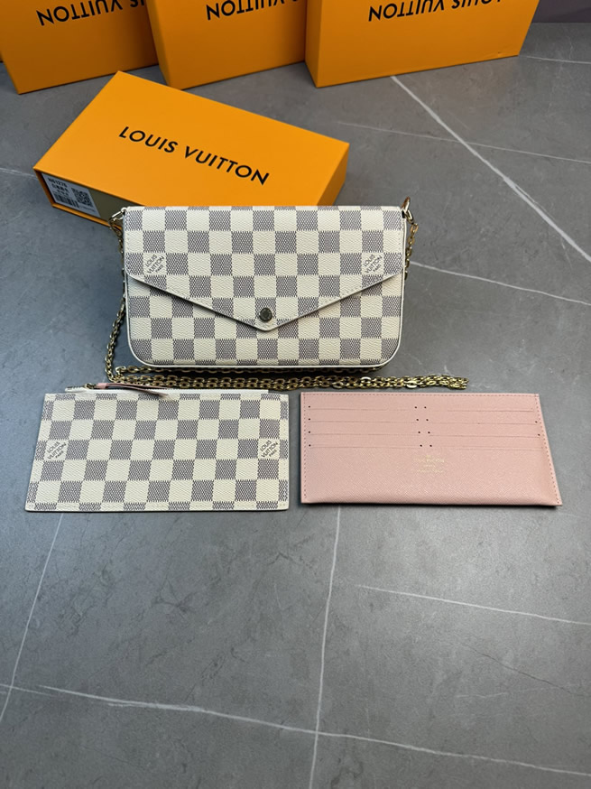 ルイ・ヴィトン バッグ ポシェット・フェリシー ダミエ アズール M61276 - 画像 (2)