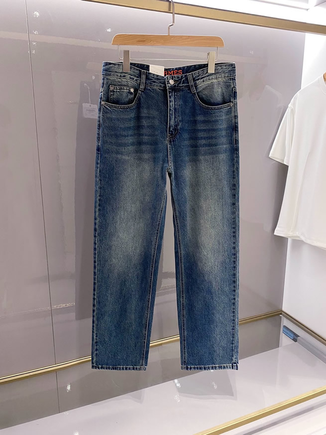 エルメス デニムパンツ ジーンズ ブルー インディゴ KU008
