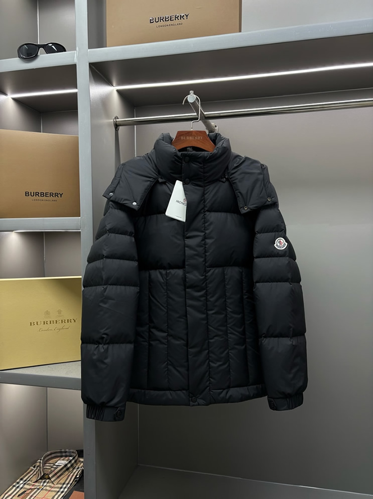 モンクレール フーデッド ダウンジャケット ブラック moncler003