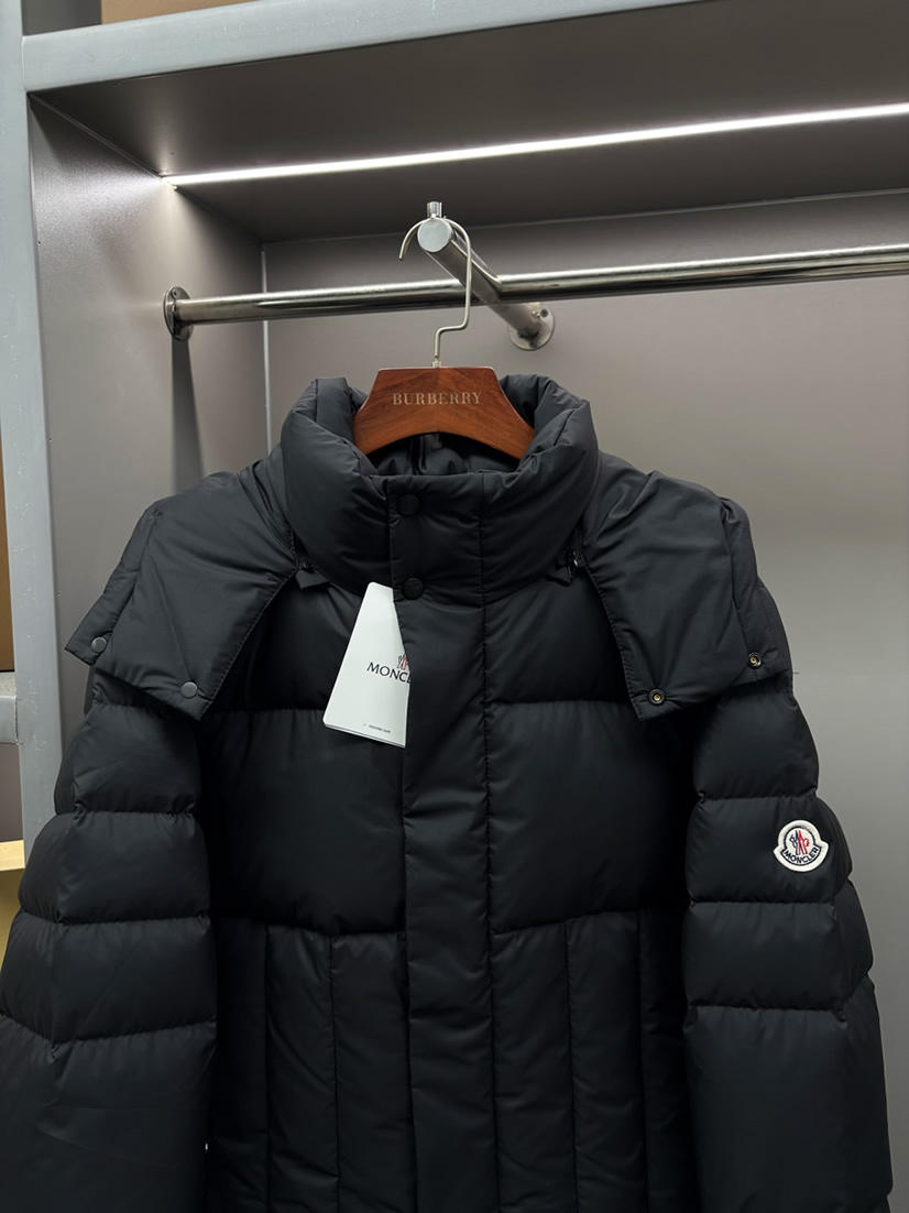 モンクレール フーデッド ダウンジャケット ブラック moncler003 - 画像 (2)
