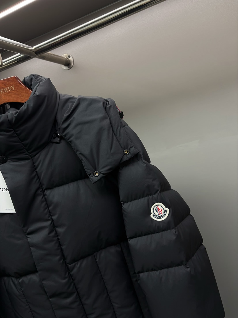 モンクレール フーデッド ダウンジャケット ブラック moncler003 - 画像 (3)