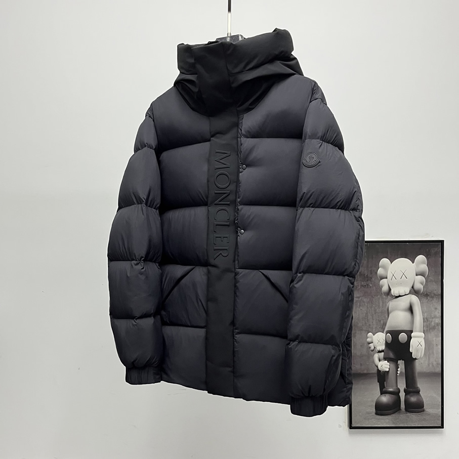 モンクレール マット フーデッド ダウンジャケット ブラック moncler013 - 画像 (2)