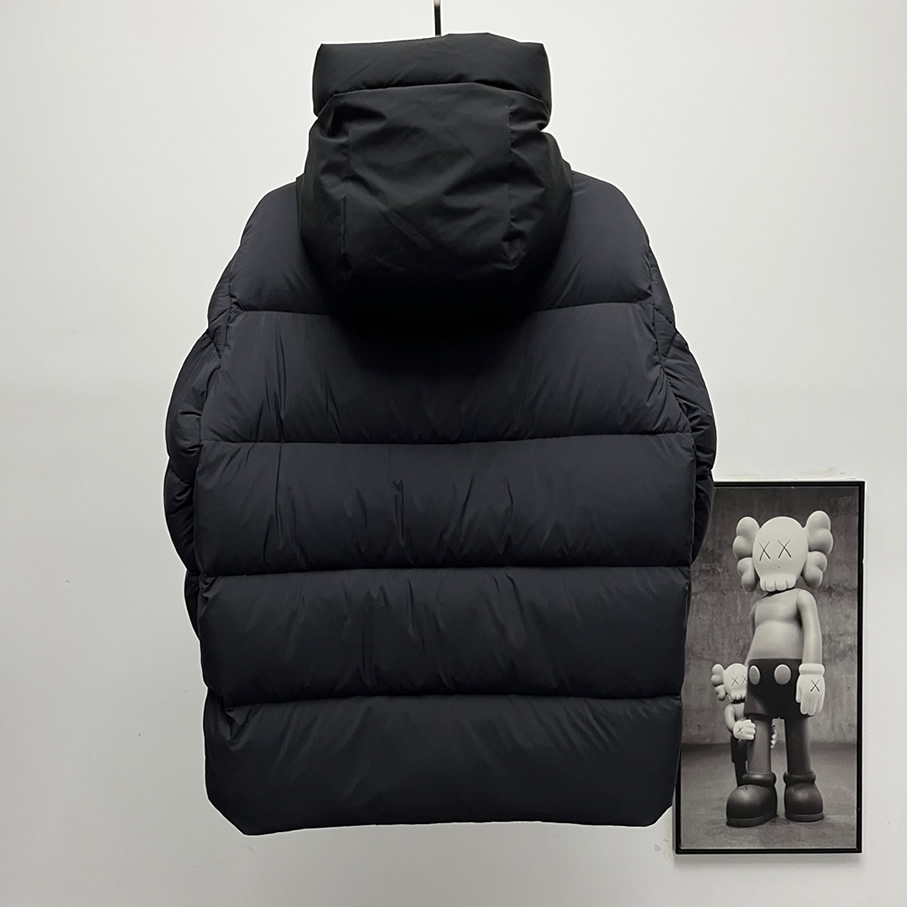 モンクレール マット フーデッド ダウンジャケット ブラック moncler013 - 画像 (3)