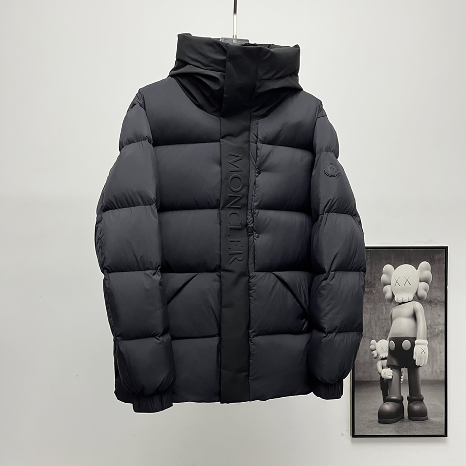 モンクレール マット フーデッド ダウンジャケット ブラック moncler013 - 画像 (4)